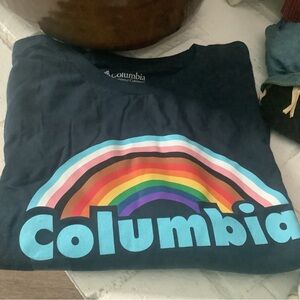 Columbia Rainbow Graphic T-Shirt Brand New